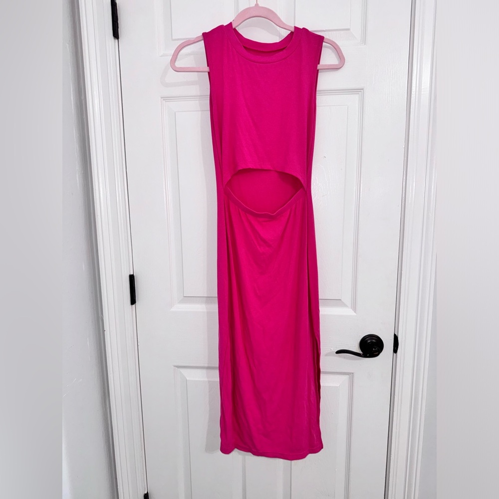 Amazon Pink Halter Bodycon Dress
